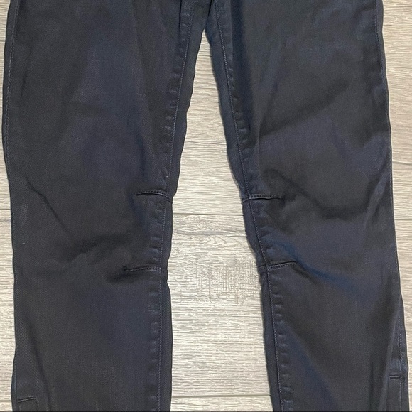 Helmut Lang Women's Ankle Zip Skinny Black Denim Moto Ankle Cropped Jeans Sz 26 - Picture 3 of 10